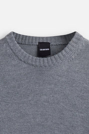 Jacquard sweater logo Essential Grey