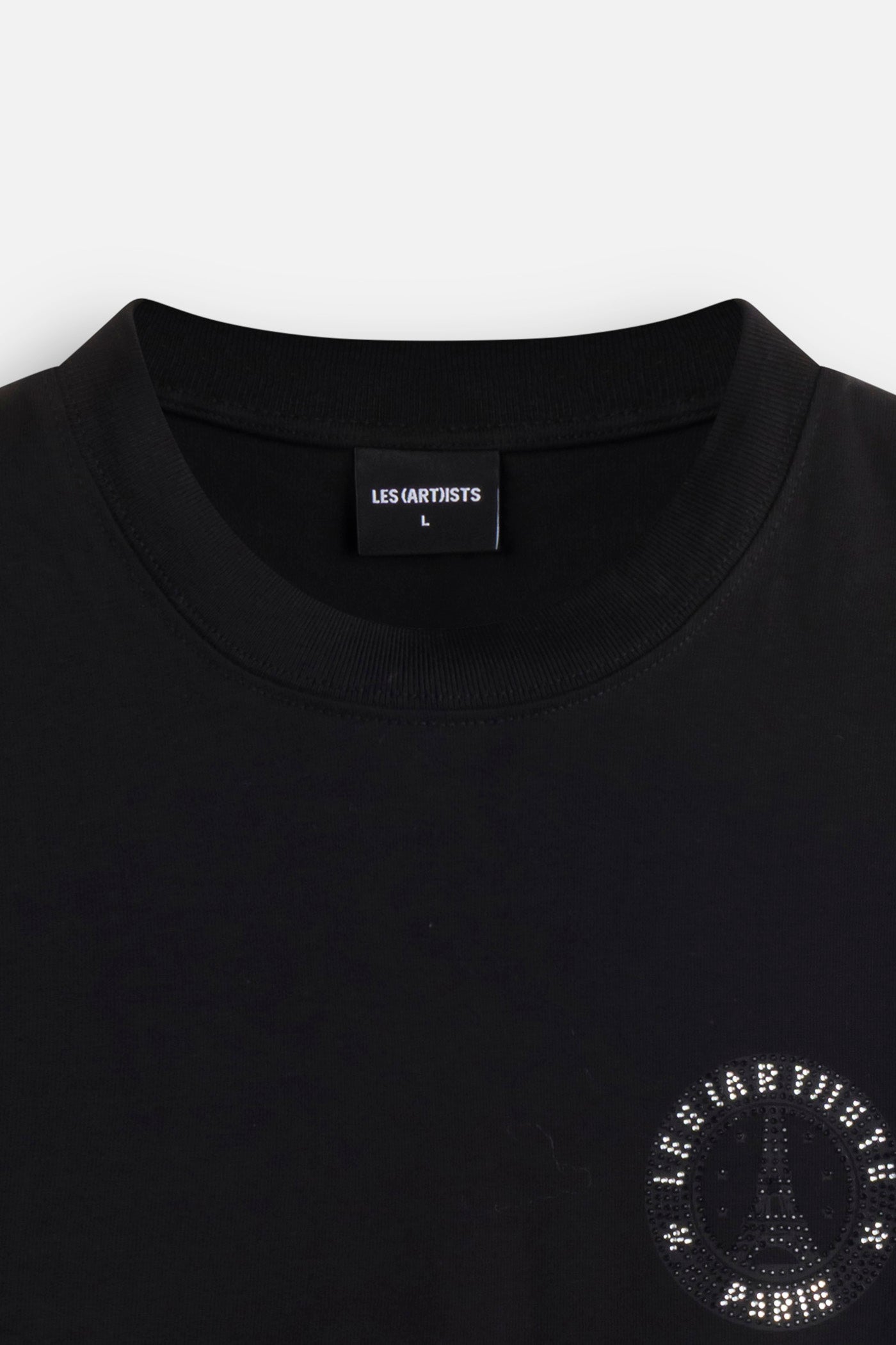 T-Shirt Paris Essential Crystal Strass Black