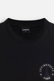 T-Shirt Paris Essential Crystal Strass Black