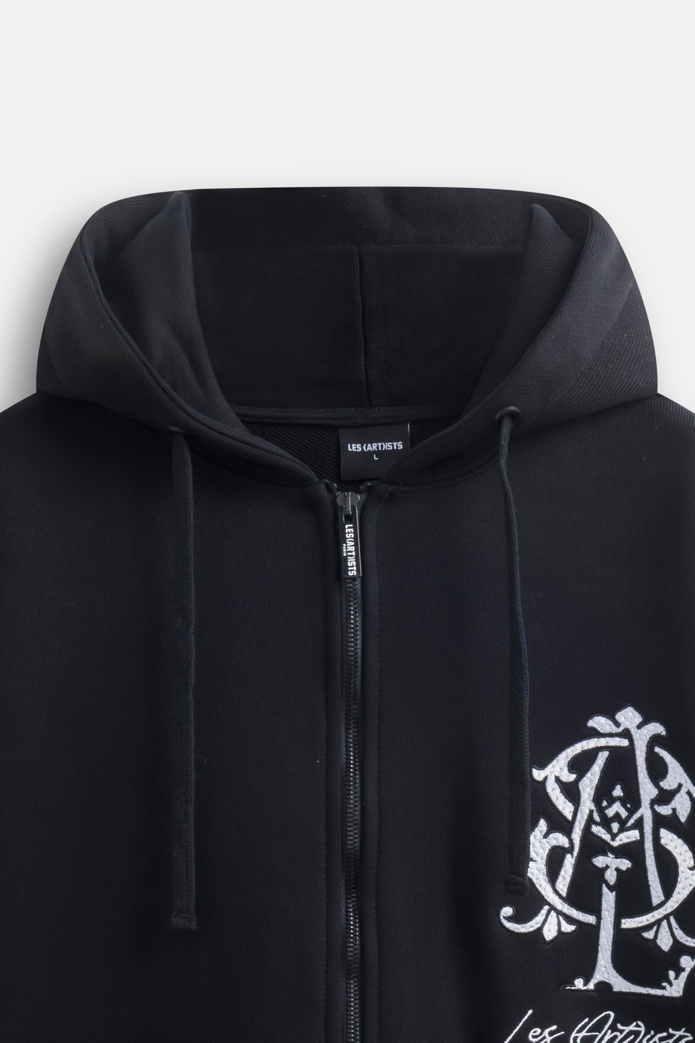 Hoodie Zip Monogram Black