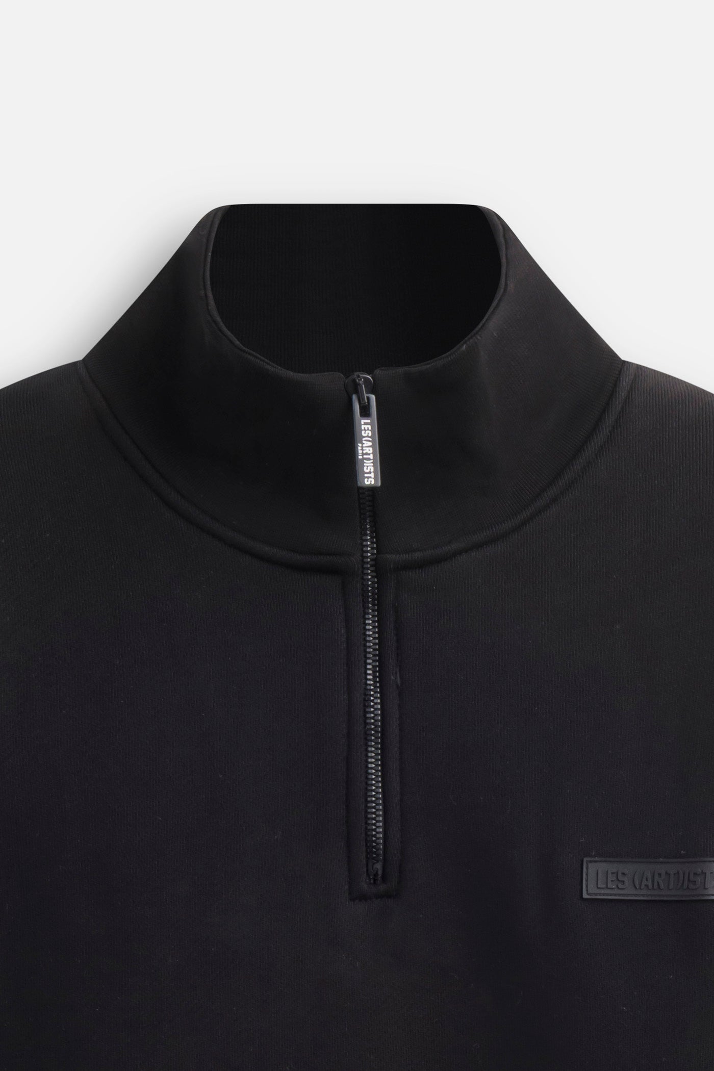 Sweat-shirt Half Zip Label Black