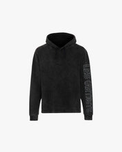 Hoodie stone washed Dark grey