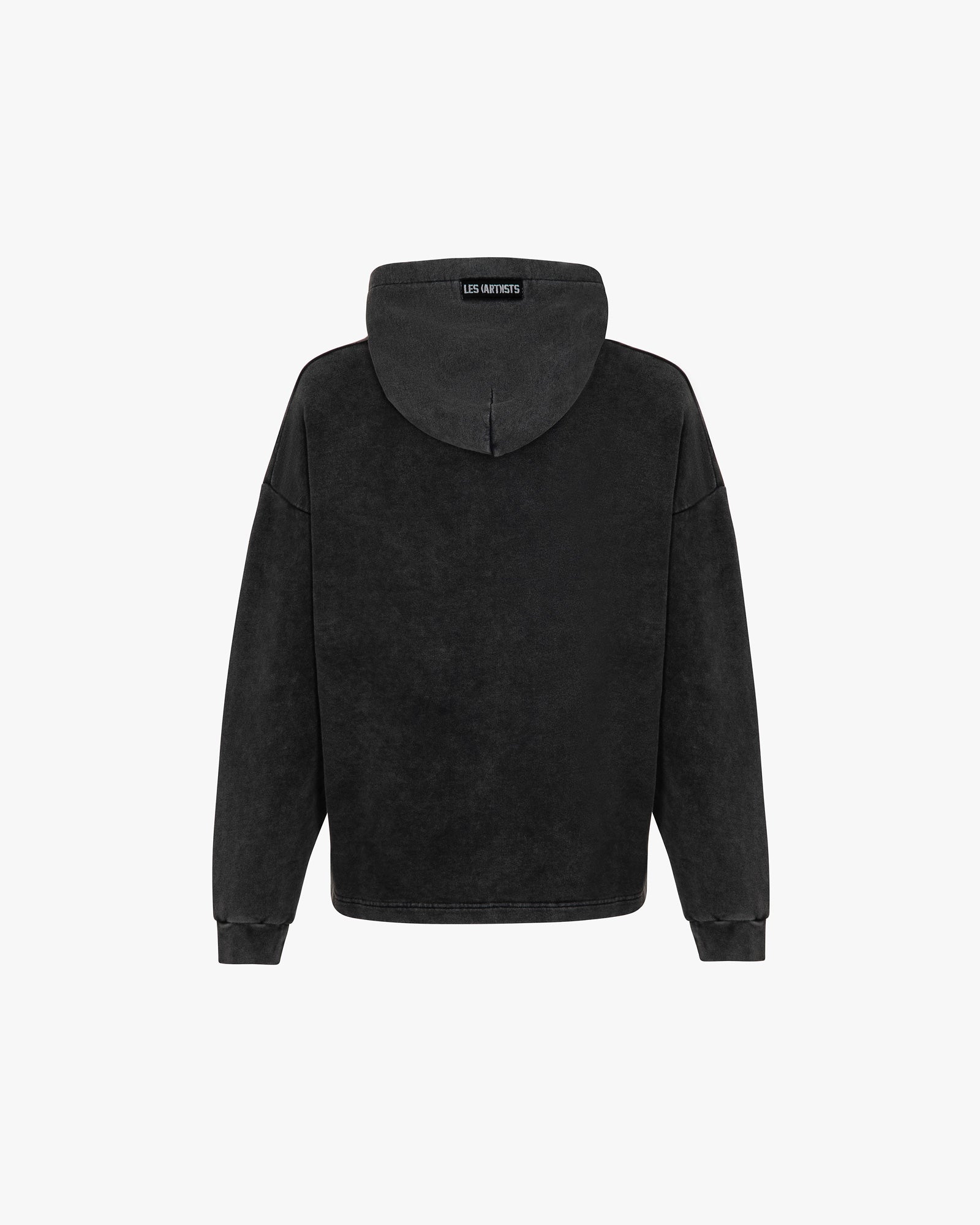 Hoodie stone washed Dark grey