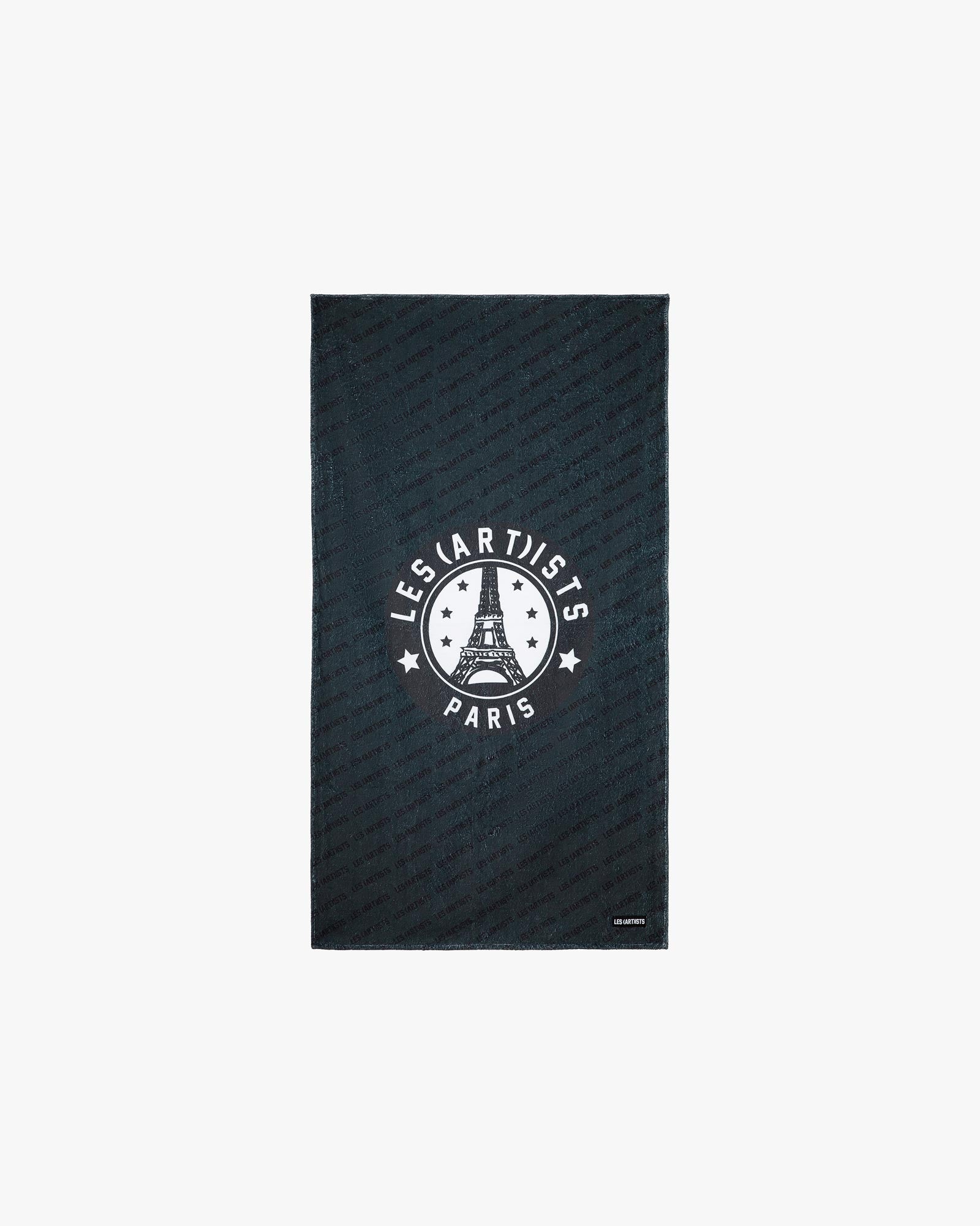 Beach towel logo all over black