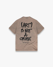 T-Shirt m/m (ART) IS NOT A CRIME Sand Stone Wash