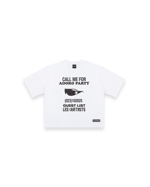 LES (ART)ISTS x ADORO – “CALL ME FOR ADORO PARTY” TEE WHITE