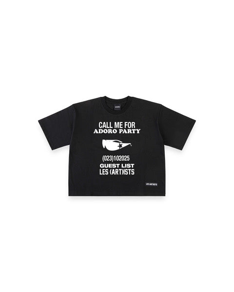 LES (ART)ISTS x ADORO – “CALL ME FOR ADORO PARTY” TEE BLACK
