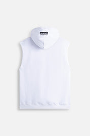 Hoodie Sleeveless Logo Essential Brick White