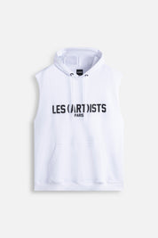 Hoodie Sleeveless Logo Essential Brick White