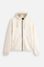 Hoodie Full Zip Club Paris – Aged Garment Dye Milk