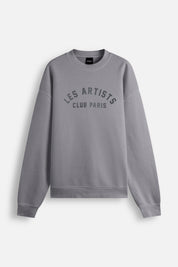Crewneck Club Paris – Aged Garment Dye Ultimate Grey