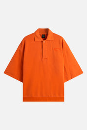 Sweatshirt Polo – Aged Garment Dye Orange Rust