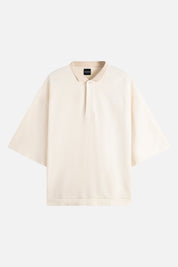 Sweatshirt Polo – Aged Garment Dye Milk