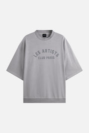 Short-Sleeve Sweatshirt Club Paris – Aged Garment Dye Ultimate Grey