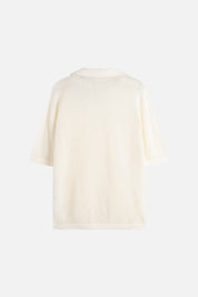 Polo Tricot Perforated Label Monogram Offwhite