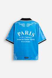 Football-Inspired Paris Shirt Light Blue