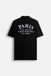 Polo Piquet Embroidery Paris Black
