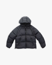 Hooded Puffer Jacket Washed Black