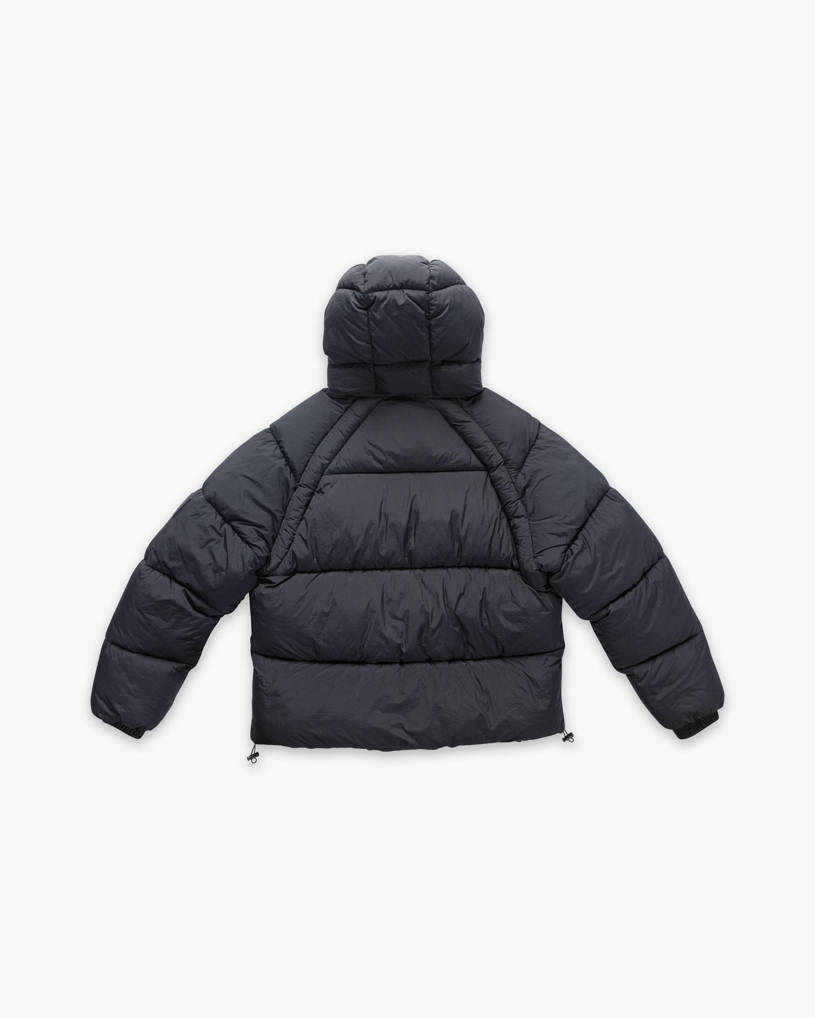 Hooded Puffer Jacket Washed Black