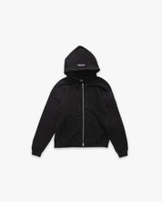 Hoodie logo zip essential Black