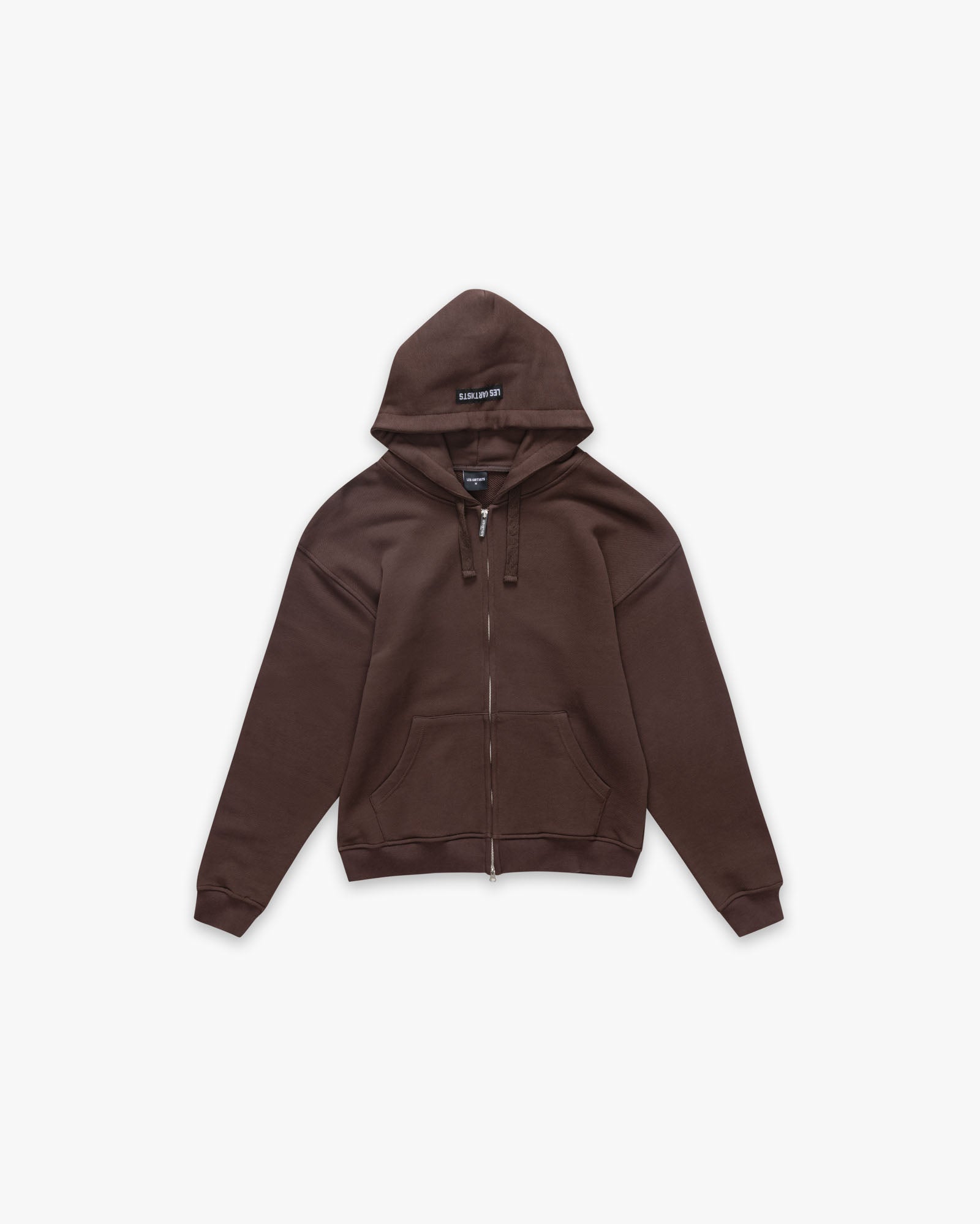 Hoodie logo zip essential Brown