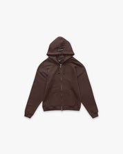Hoodie logo zip essential Brown