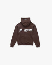 Hoodie logo zip essential Brown