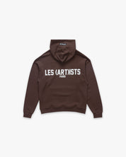 Hoodie logo essential Brown
