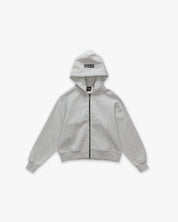 Hoodie Zip Box Fit Label Grey