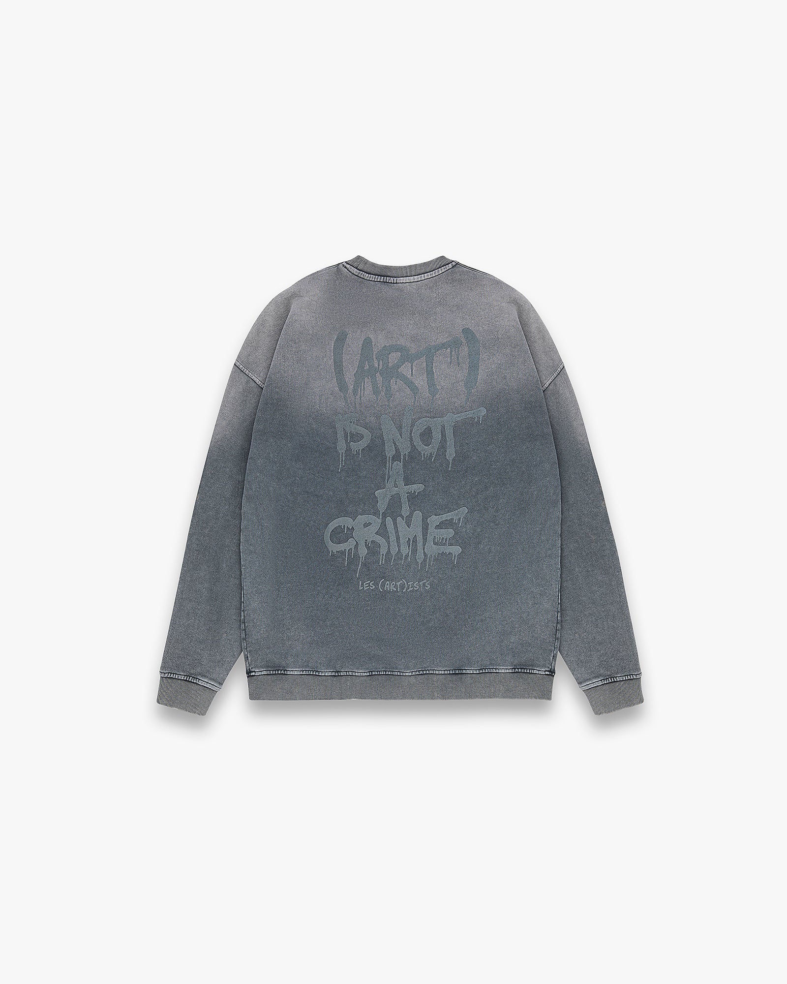 Crewneck Art Is Not A Crime Stone Wash