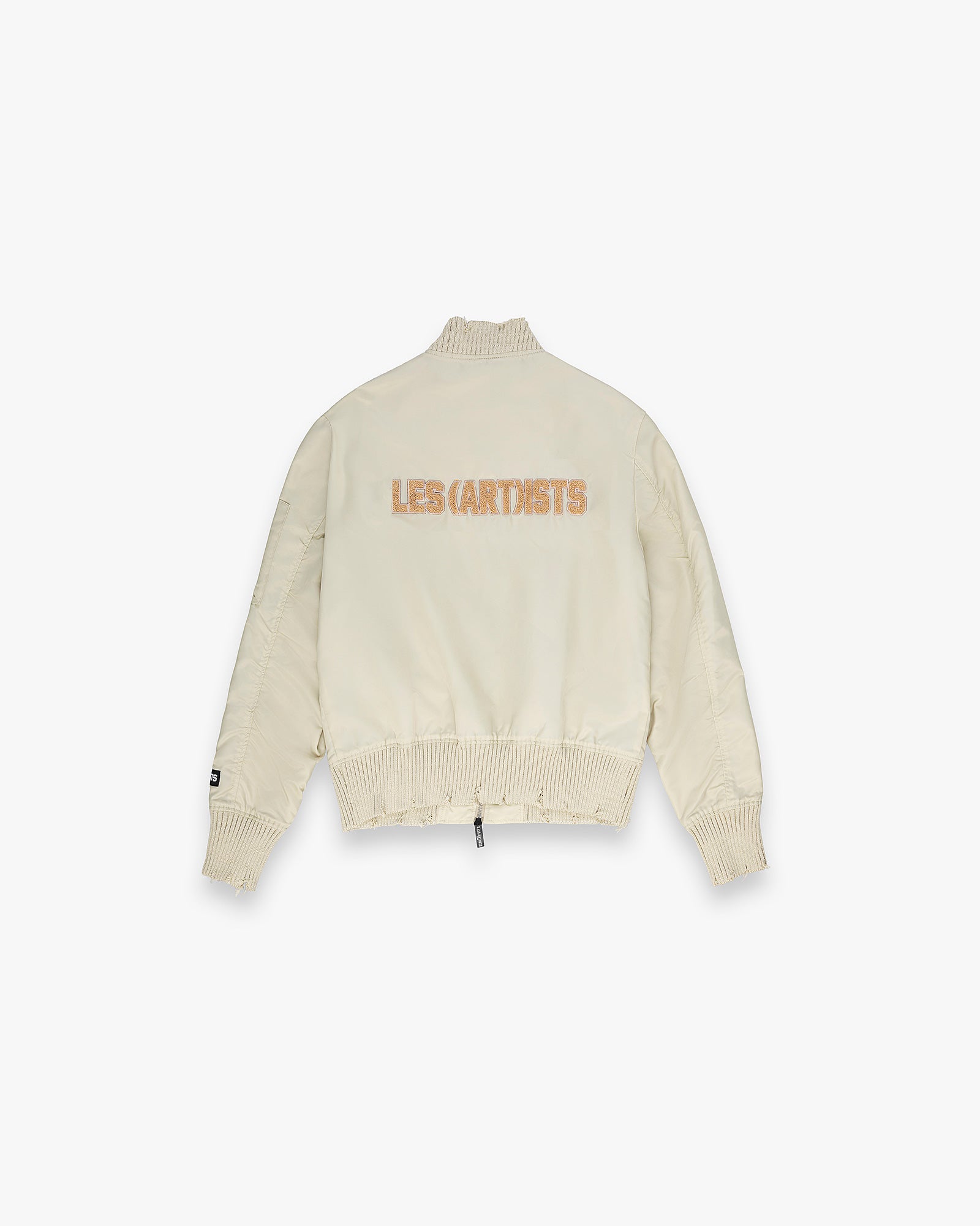 Distressed Bomber Jacket Logo Essential Sand