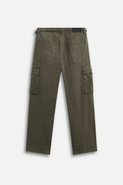 Cargo Denim Baggy Label Military