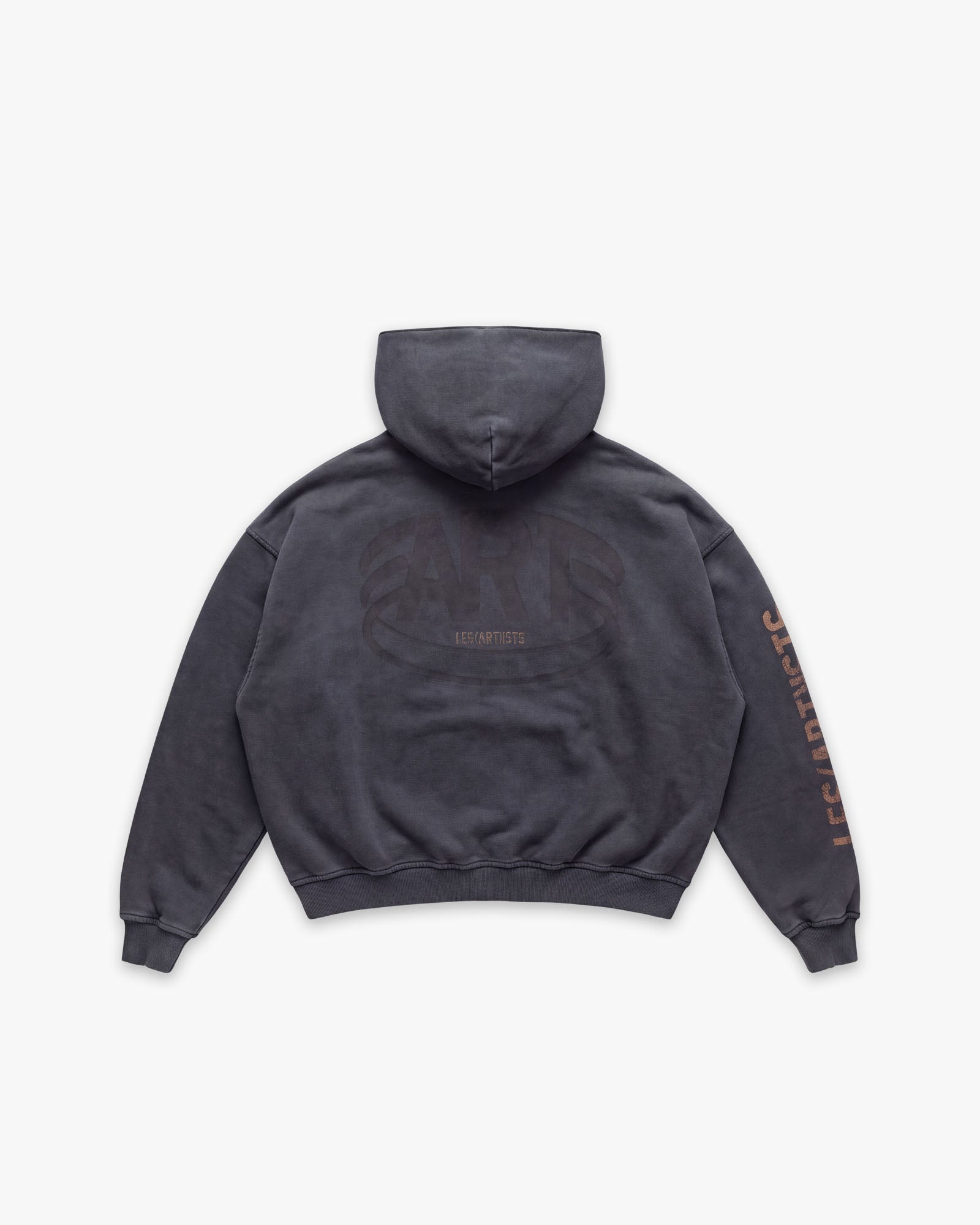 Hoodie Zip Box Fit Art World Black