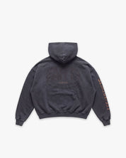 Hoodie Zip Box Fit Art World Black