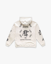 Hoodie Zip Print Patch Cream
