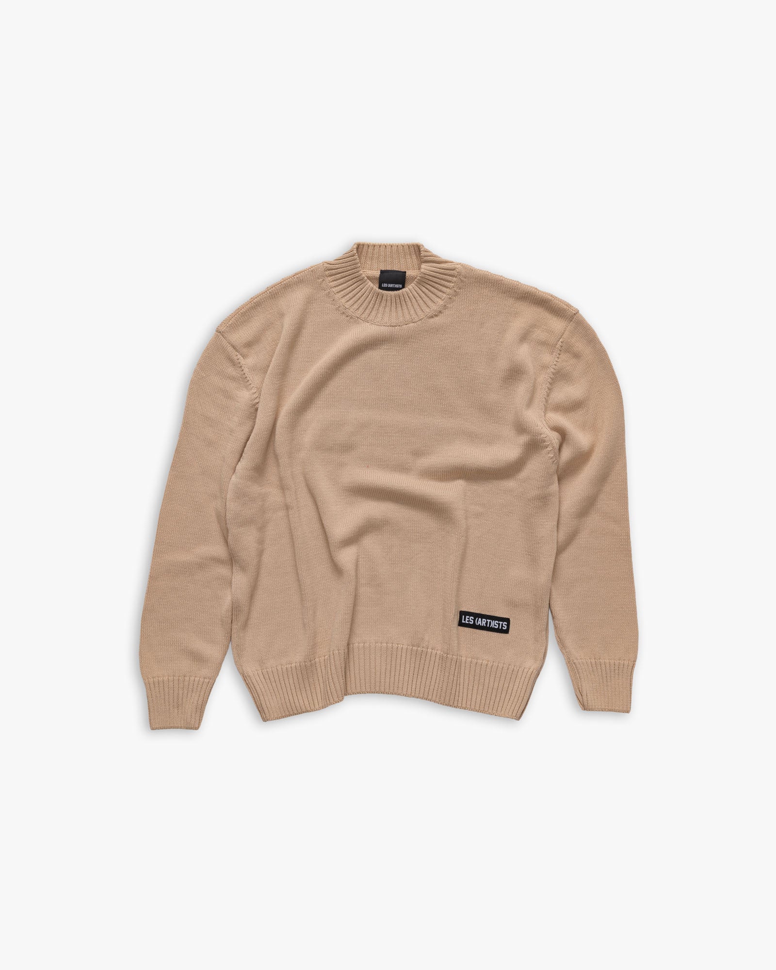 Jacquard sweater logo Essential Sand
