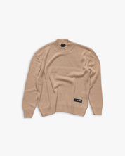Jacquard sweater logo Essential Sand