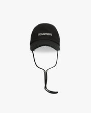 Baseball hat logo metal Black