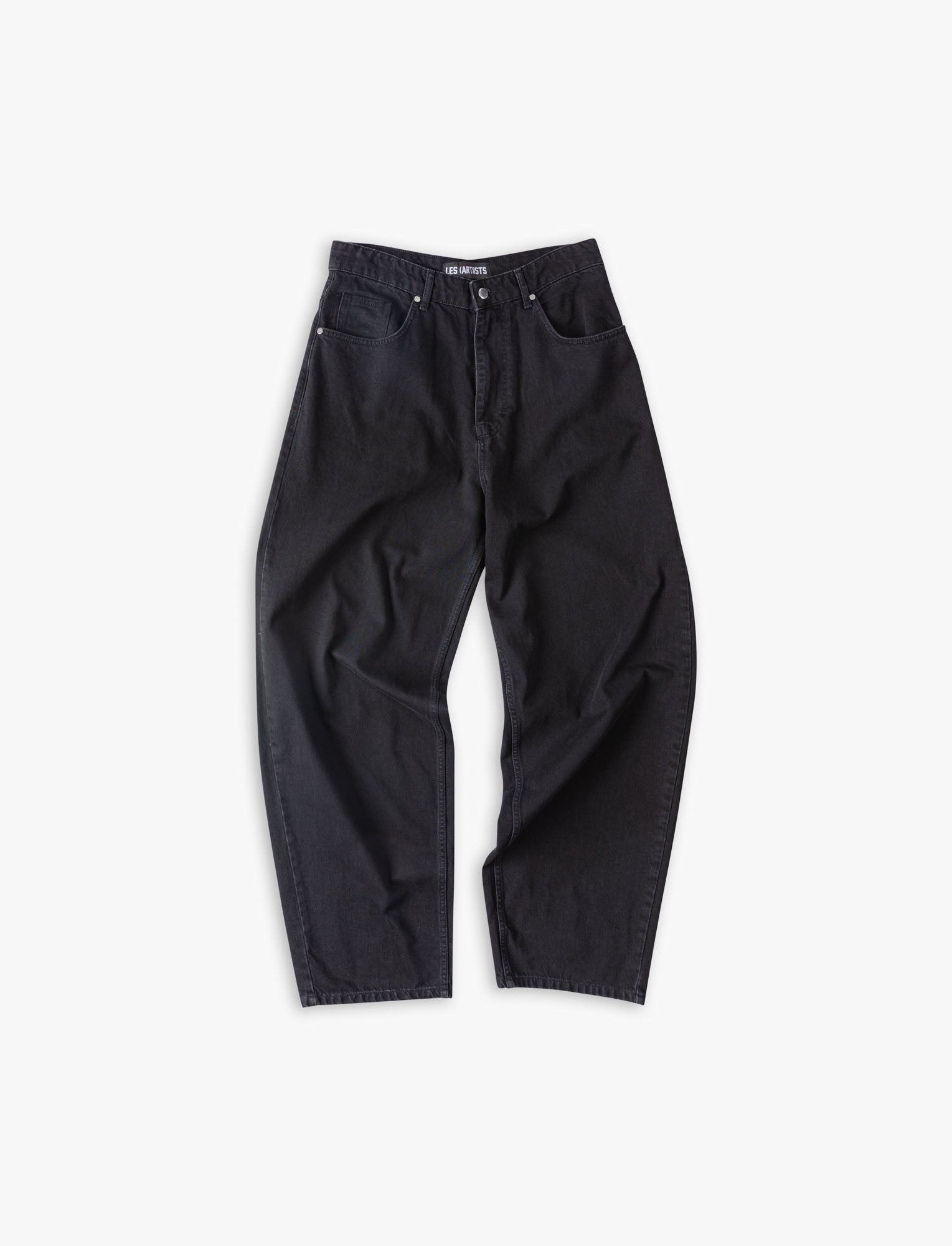 Denim Pants Baggy Monogram Black