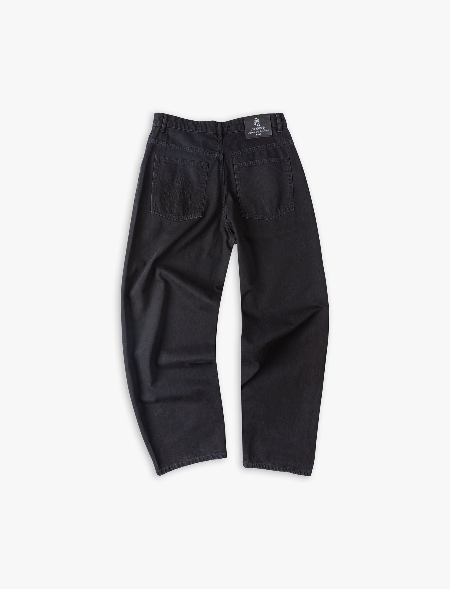 Denim Pants Baggy Monogram Black