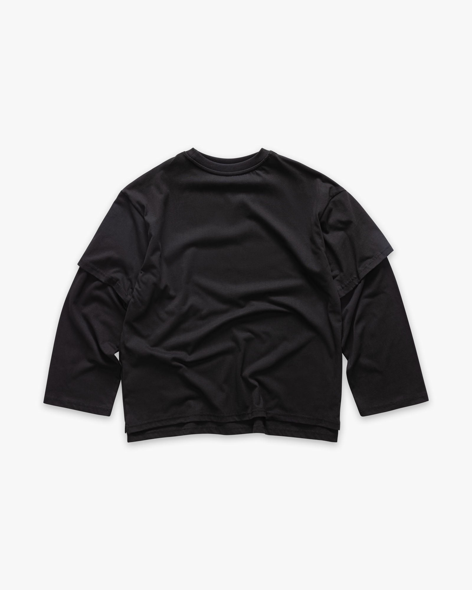 Double Longsleeve T-shirt Label Black