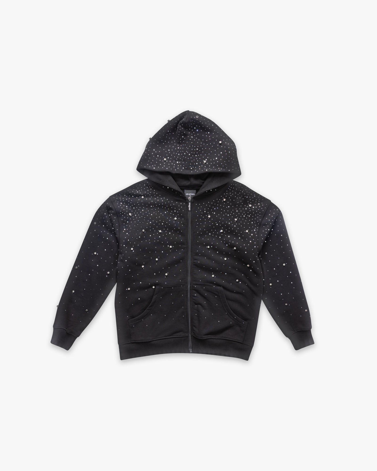 Diamond Zip Hoodie Essential Black