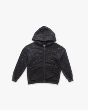 Diamond Zip Hoodie Essential Black