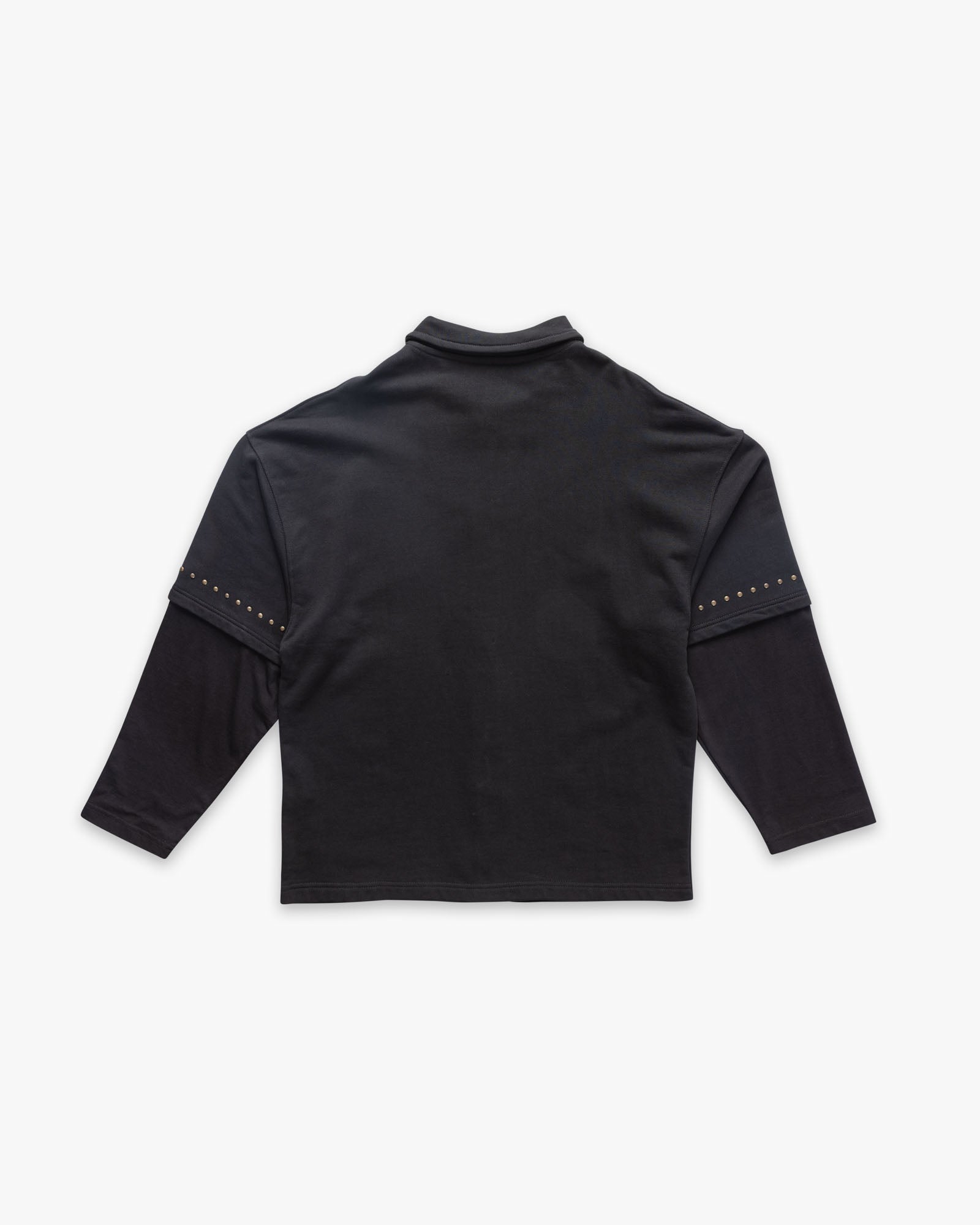 Shirt double sleeves Studs Black