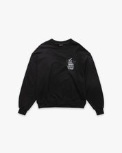Crewneck Box Fit Script Black