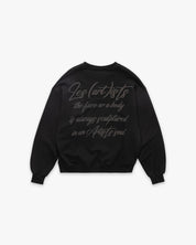 Crewneck Box Fit Script Black