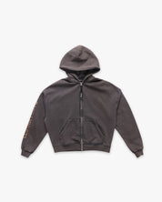 Hoodie Zip Box Fit Art World Coffee