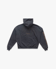 Hoodie Zip Box Fit Art World Black