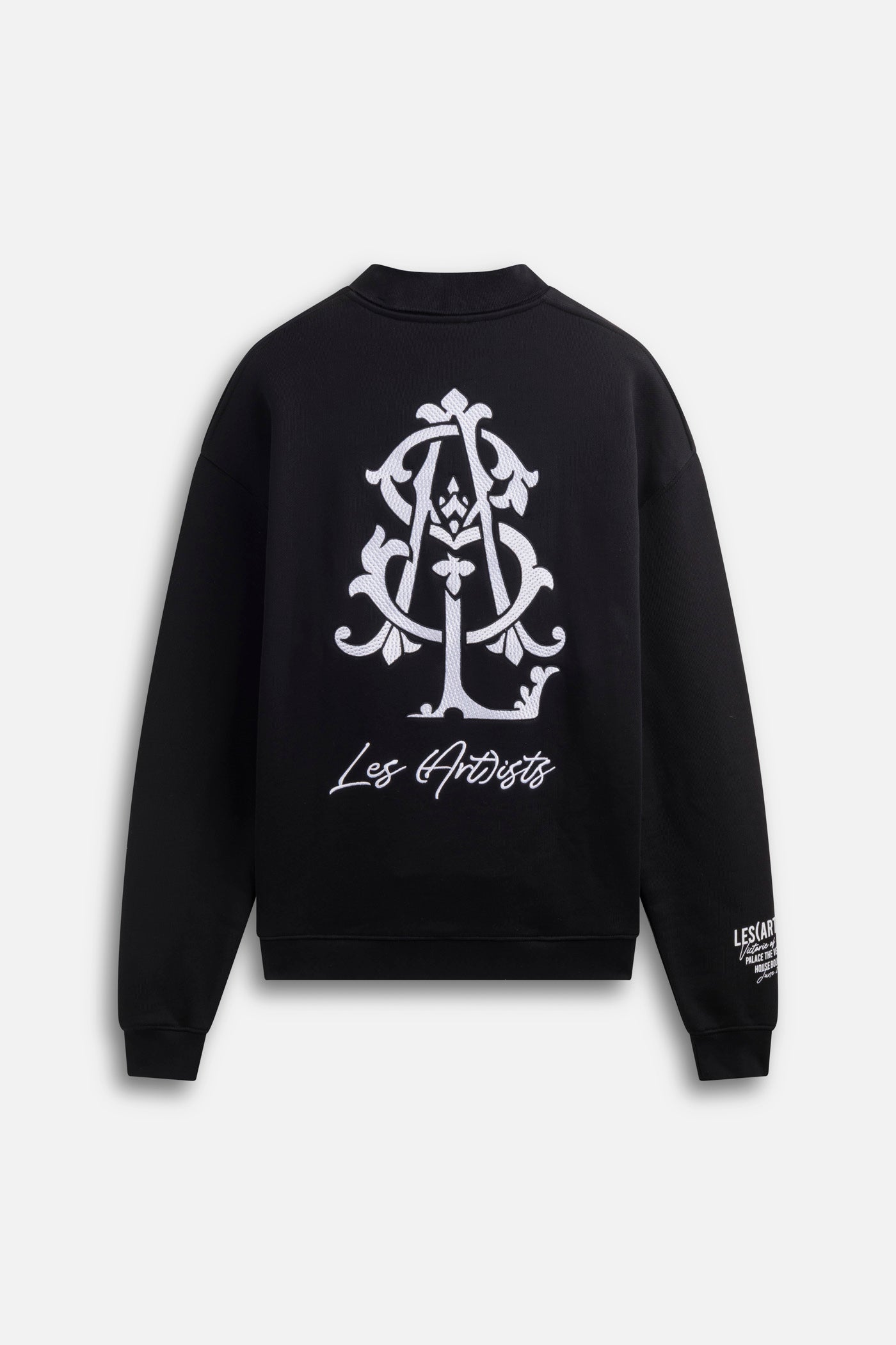 Long Sleeves Polo Sweatshirt Monogram Black