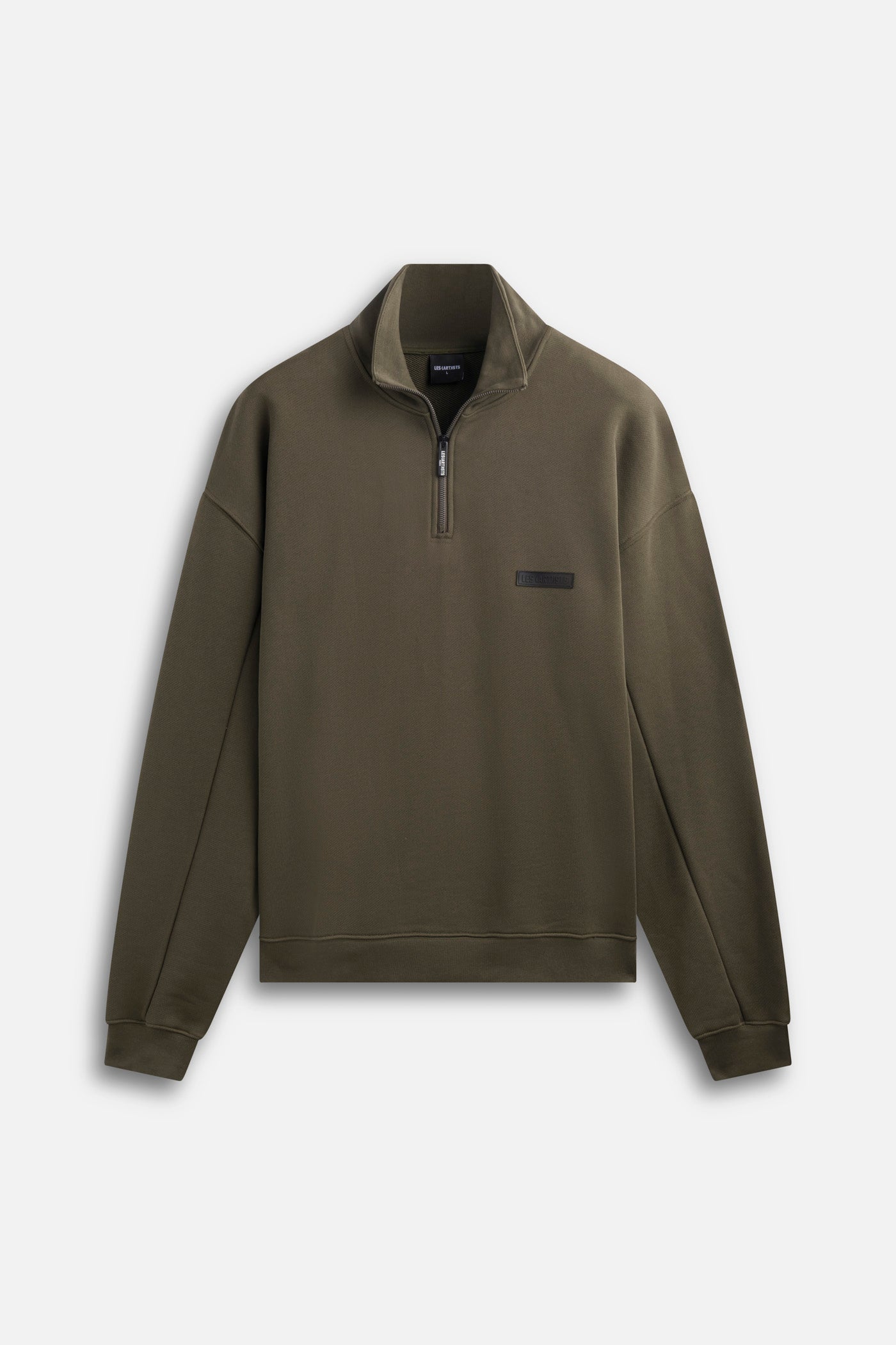 Sweat-shirt Half Zip Label Military